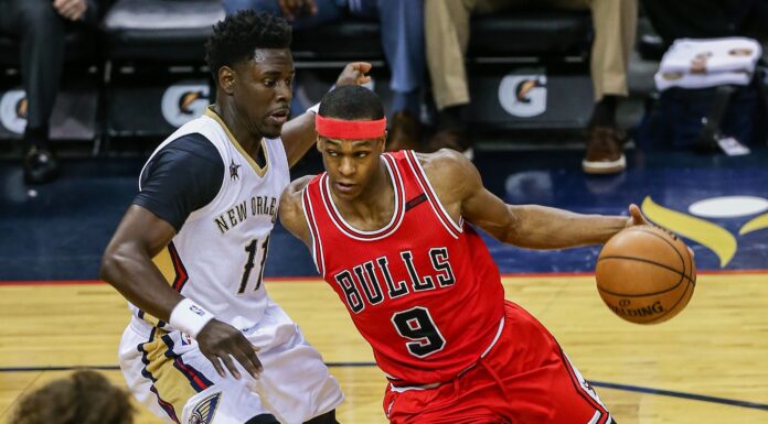 Rajon Rondo with the Chicago Bulls in 2017