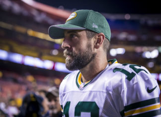 Aaron Rodgers with Green Bay Packers in 2017