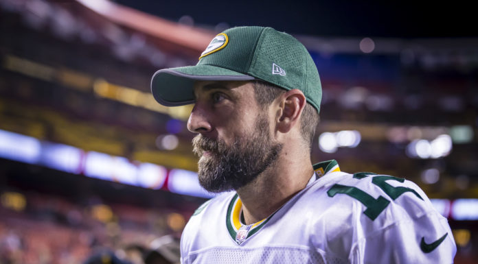 Aaron Rodgers with Green Bay Packers in 2017