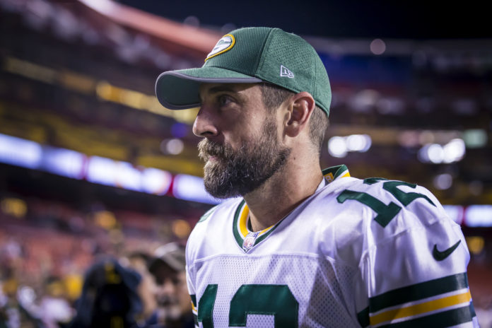 Aaron Rodgers with Green Bay Packers in 2017