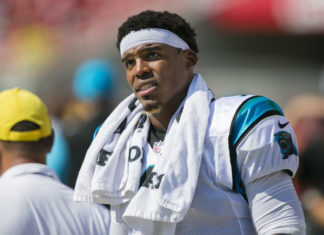 Cam Newton with the Panthers in 2017