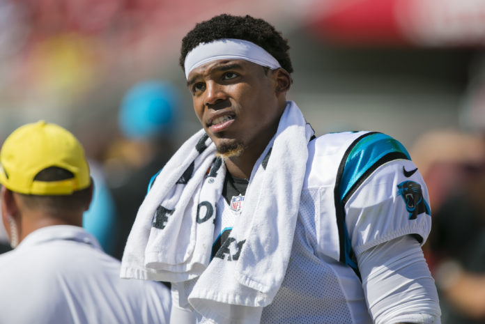 Cam Newton with the Panthers in 2017