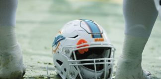 A Miami Dolphins Helmet,