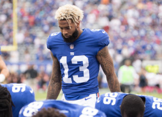Odell Beckham Jr. with the Giants in 2017