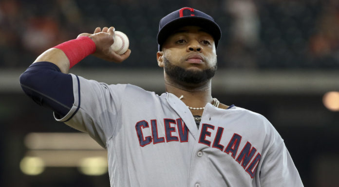 Philadelphia Phillies Agree on a Deal with First Baseman Carlos Santana Carlos Santana with Cleveland