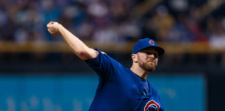 Wade Davis during his time with the Cubs