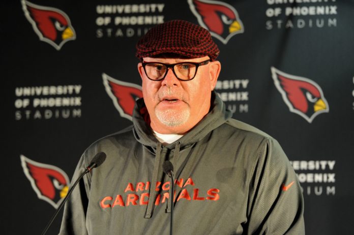 Bruce Arians with the Cardinals in 2017