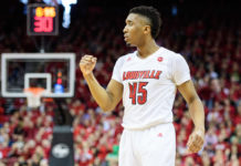 Donovan Mitchell during his time with Louisville in 2017