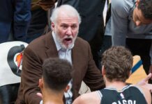 San Antonio Spurs' head coach Gregg Popovich in 2017.