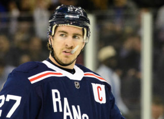 Ryan McDonagh with the Rangers in 2018