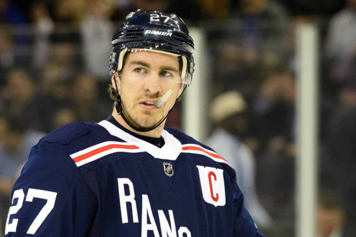 Ryan McDonagh with the Rangers in 2018