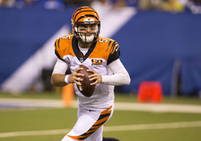 AJ McCarron during his time with the Cincinnati Bengals in 2017