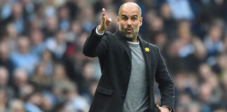 Pep Guardiola, manager of Manchester City in 2018