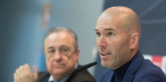 Zinedine Zidane announcing his resignation from Real Madrid in May 2018