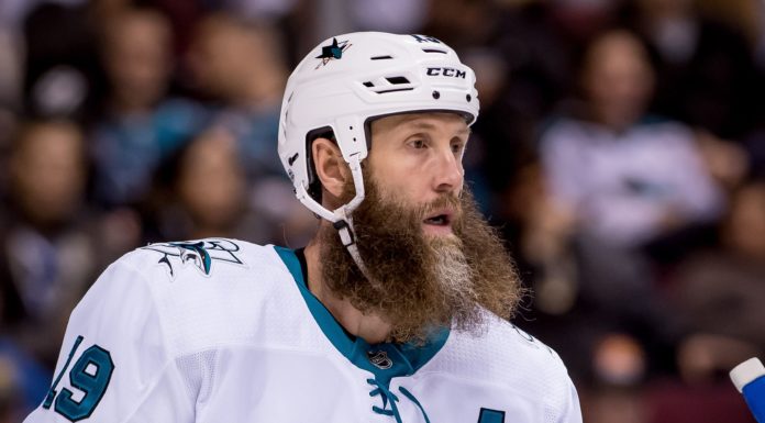 Joe Thornton Interested in Taking a Short-Term Deal and Pay Cut to Stay With the Sharks Joe Thornton with the San Jose Sharks in 2017