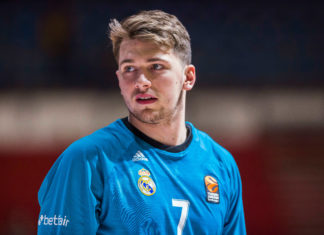 Luka Doncic with Real Madrid during Euroleague basketball match in 2018