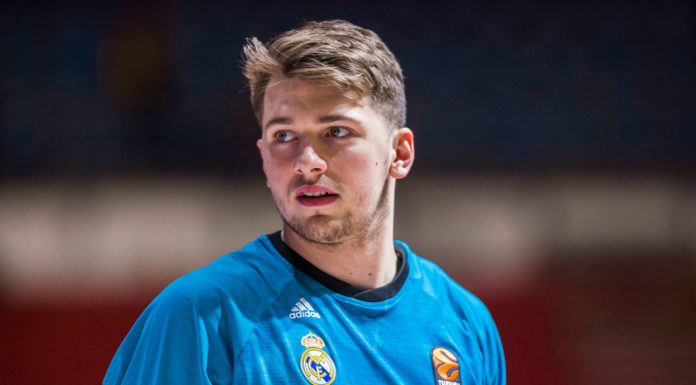 Luka Doncic with Real Madrid during Euroleague basketball match in 2018
