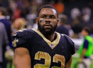 RB Mark Ingram with Saints in 2017