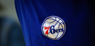 The Philadelphia 76ers Logo.
