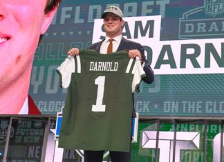 Sam Darnold with the New York Jets in 2018