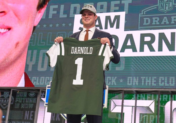 Sam Darnold with the New York Jets in 2018