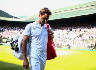 Roger Federer at Wimbledon in 2018