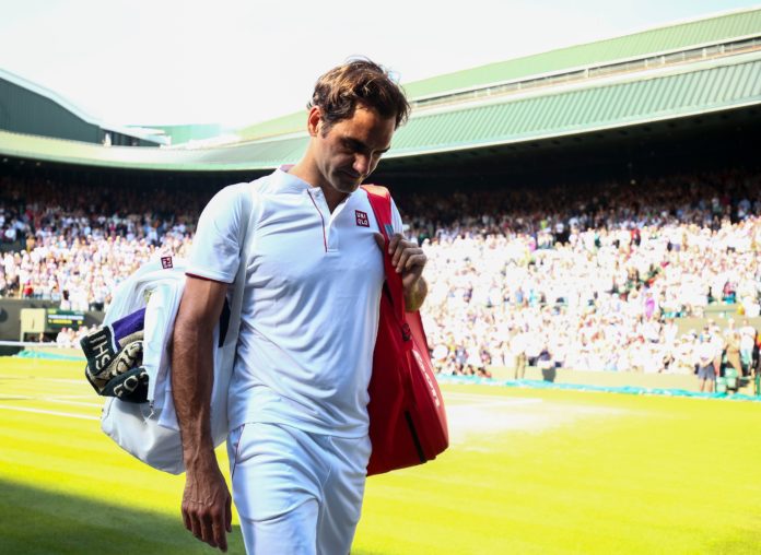 Roger Federer at Wimbledon in 2018