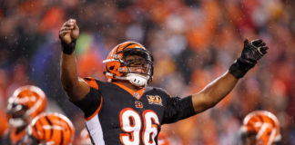 Carlos Dunlap with the Bengals in 2017