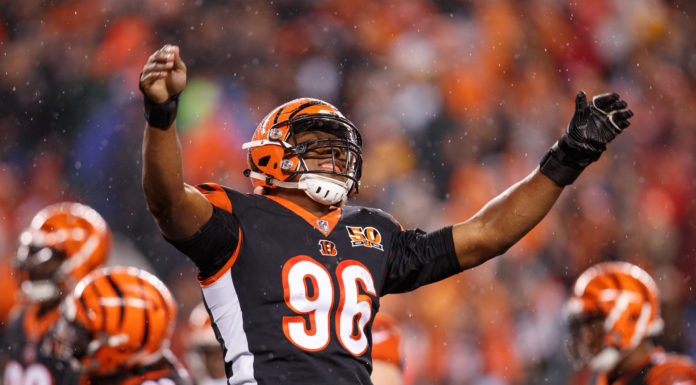 Carlos Dunlap with the Bengals in 2017