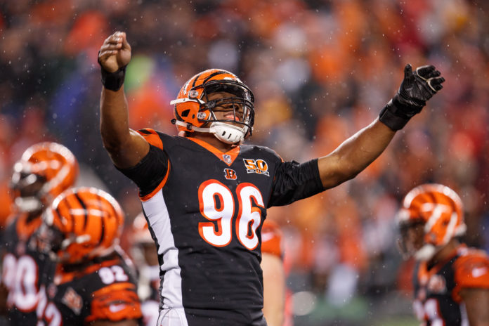 Carlos Dunlap with the Bengals in 2017