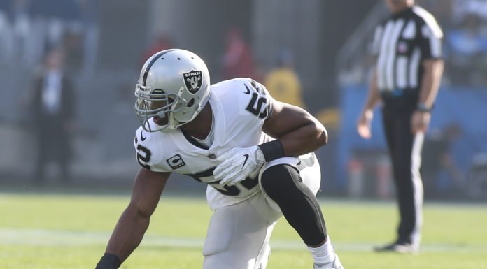 Khalil Mack with the Raiders in 2017.