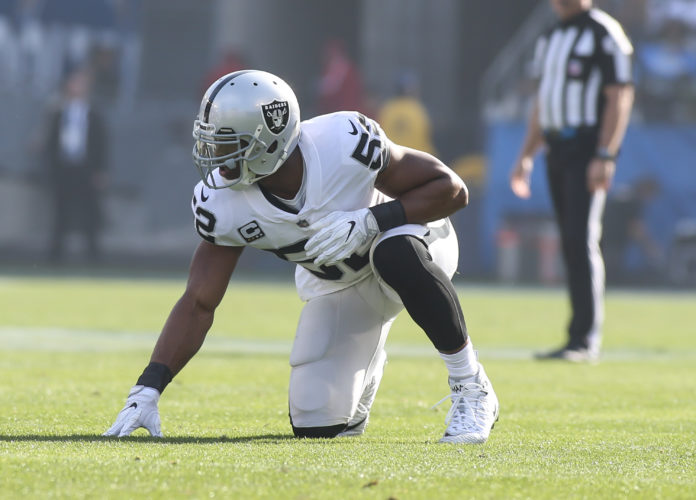 Khalil Mack with the Raiders in 2017.