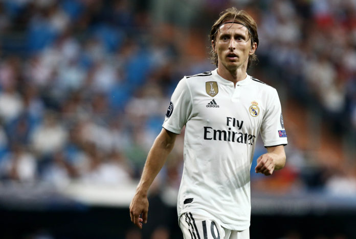 Luka Modric during a Real Madrid v AS Roma game in 2018