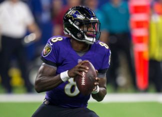 Lamar Jackson with Baltimore Ravens in 2018