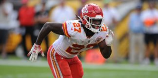 Kareem Hunt with the Chiefs in 2018
