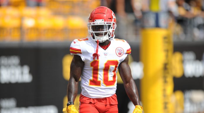 The Chiefs' Tyreek Hill in 2018