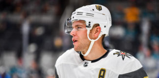 Paul Stastny with the Golden Knights in 2018