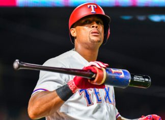 Adrian Beltre with the Texas Rangers in April 2018