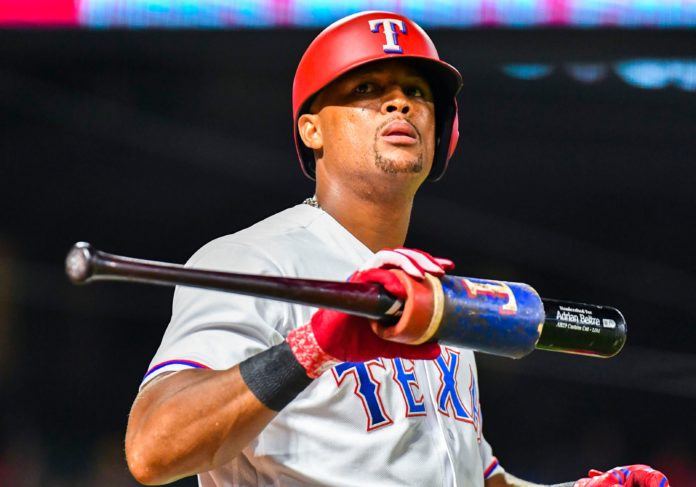 Adrian Beltre with the Texas Rangers in April 2018