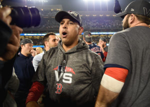 Former Red Sox manager Alex Cora in 2018