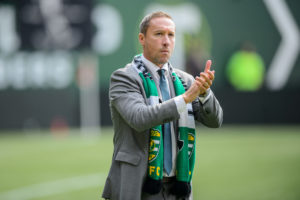 Caleb Porter with the Timbers in 2017