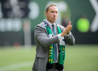 Caleb Porter with the Timbers in 2017