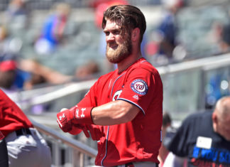 Bryce Harper with the Nationals in 2018