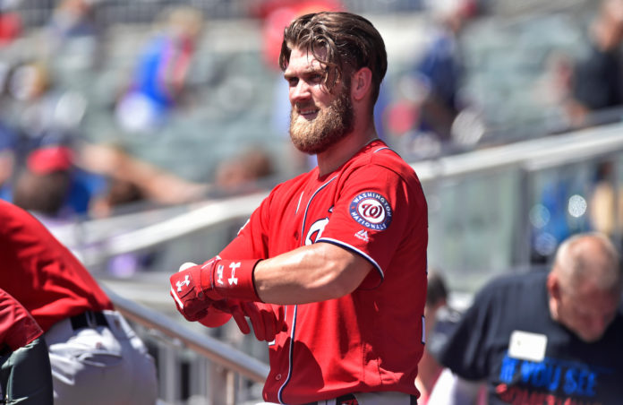 Bryce Harper with the Nationals in 2018
