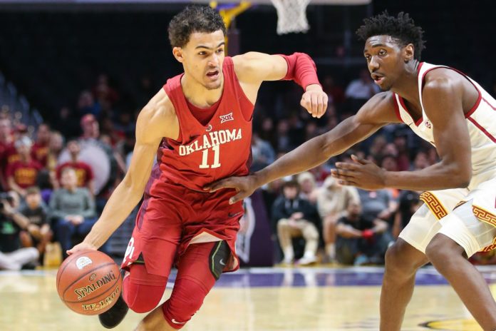 Trae Young (11) during his time with Oklahoma in 2017