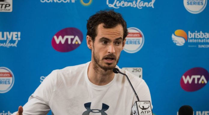 Andy Murray at the Brisbane International Brisbane International, Queensland Tennis Centre in December 2017