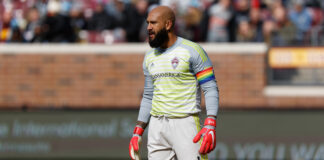 Tim Howard with the Colorado Rapids in 2018