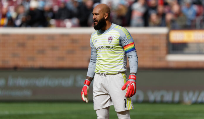 Tim Howard with the Colorado Rapids in 2018