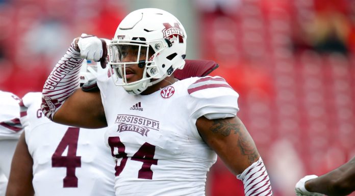 Jeffery Simmons with Mississippi State in 2017