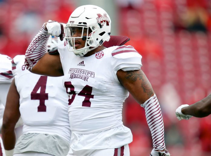 Jeffery Simmons with Mississippi State in 2017
